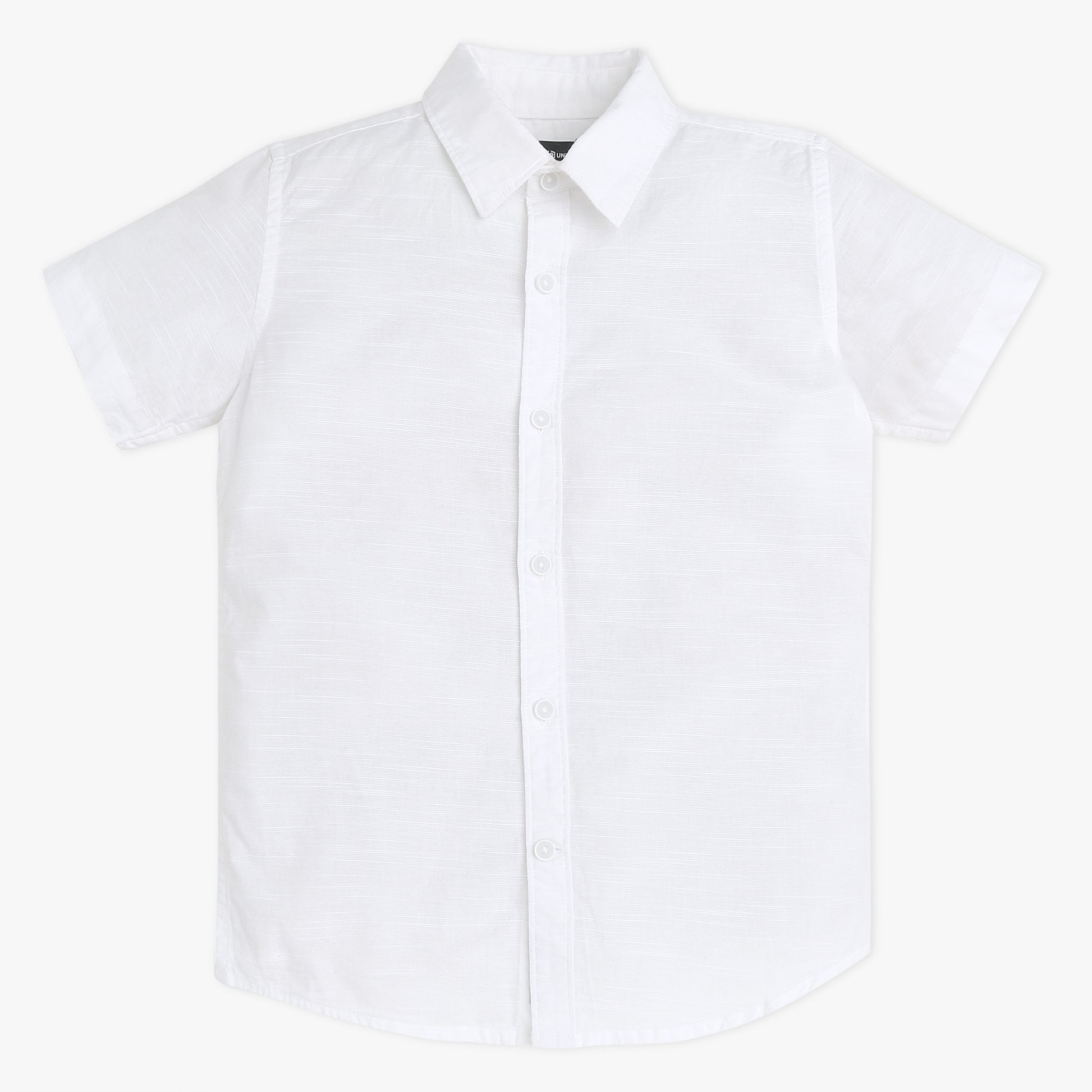 Boys Solid Collar Full Length Shirt