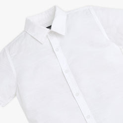 Boys Solid Collar Full Length Shirt