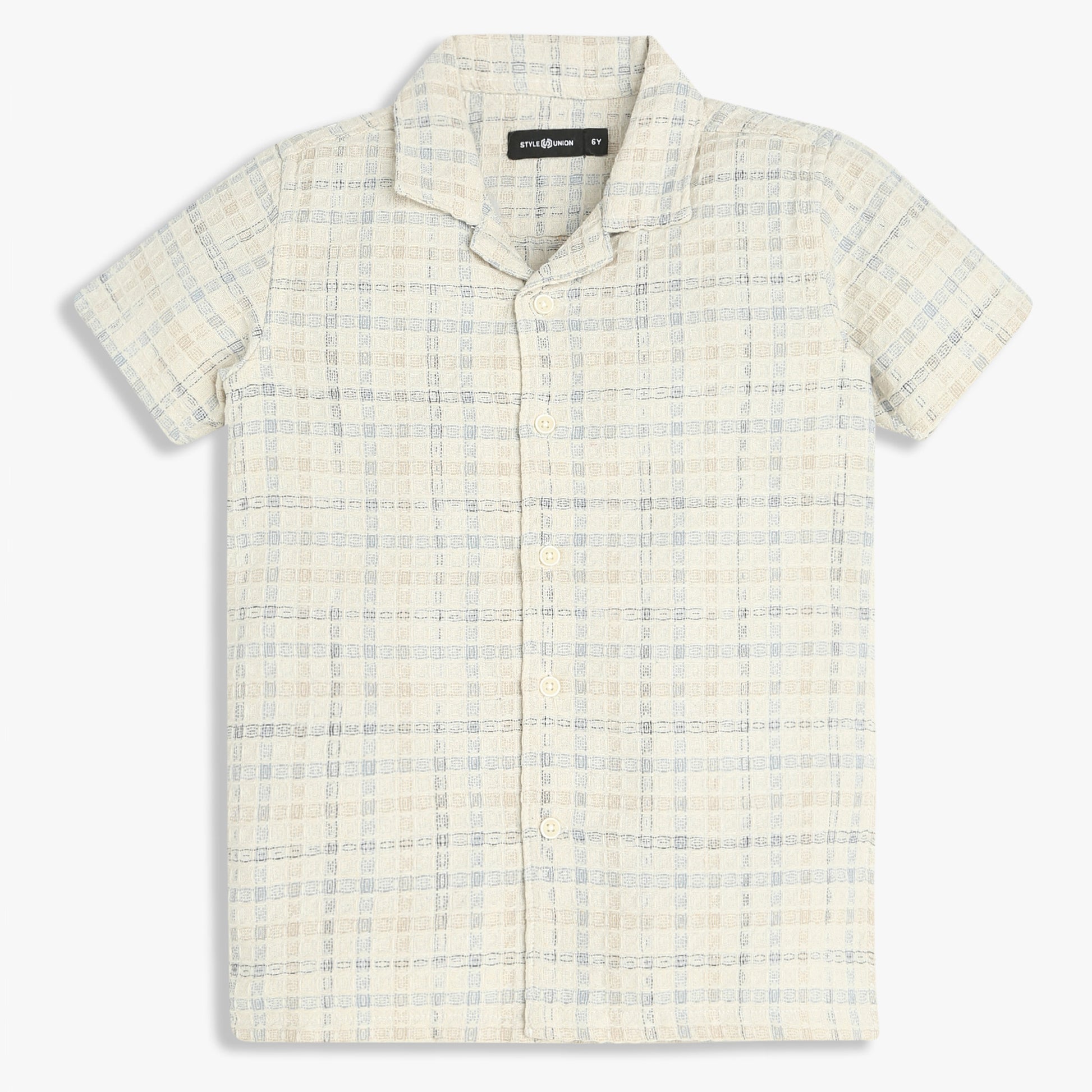 Boys Cuban Half Sleeve Shirt