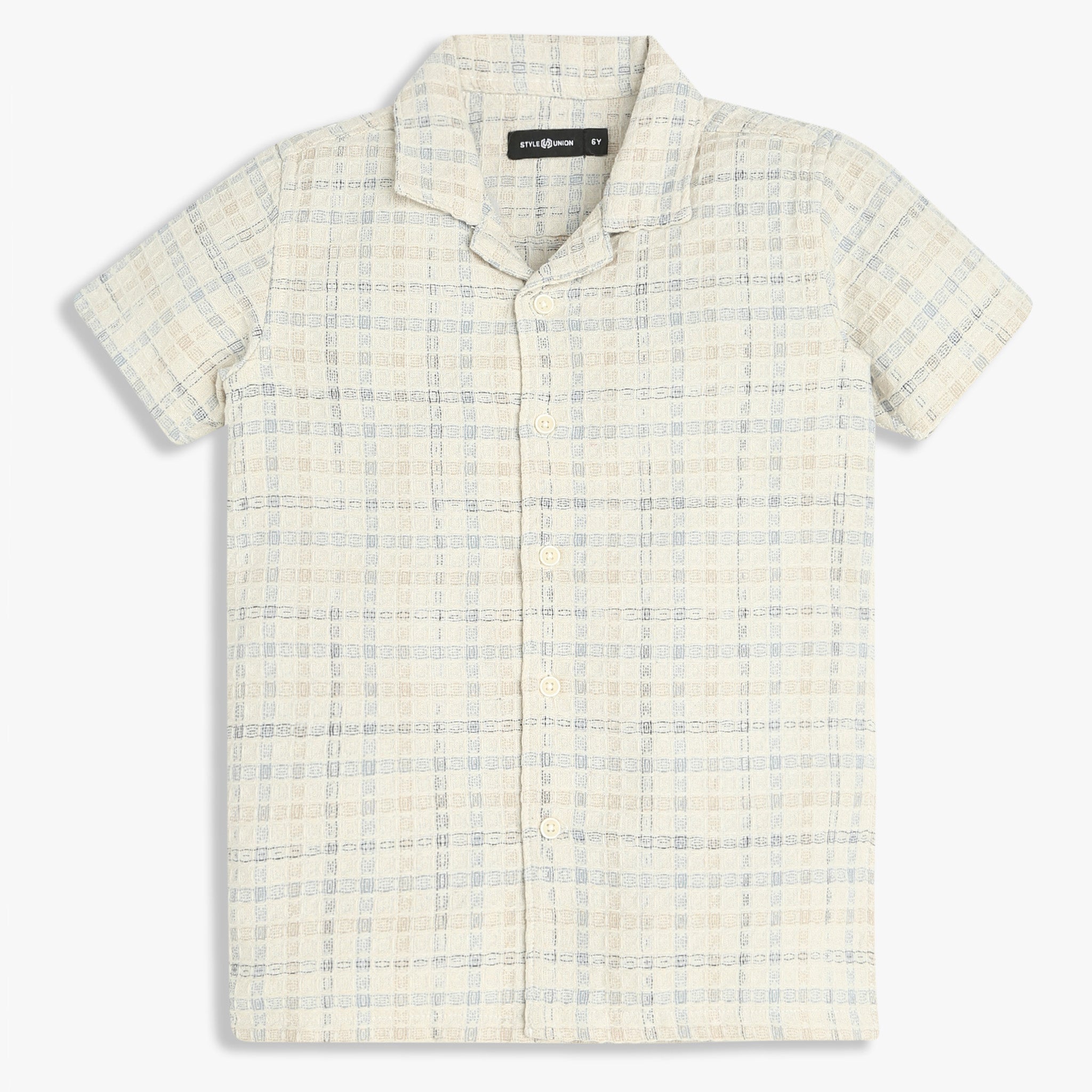 Boys Cuban Half Sleeve Shirt