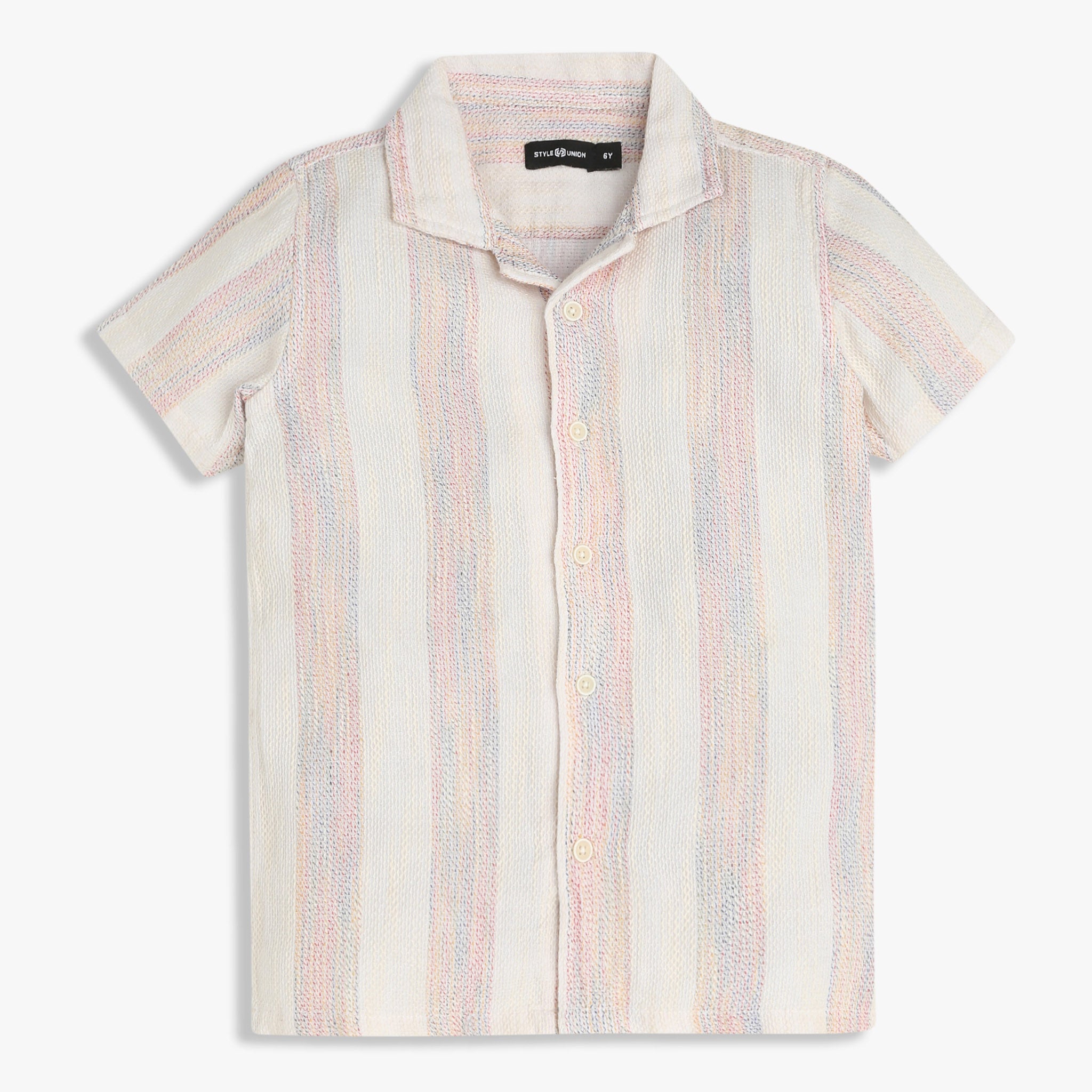 Boys Cuban Half Sleeve Shirt