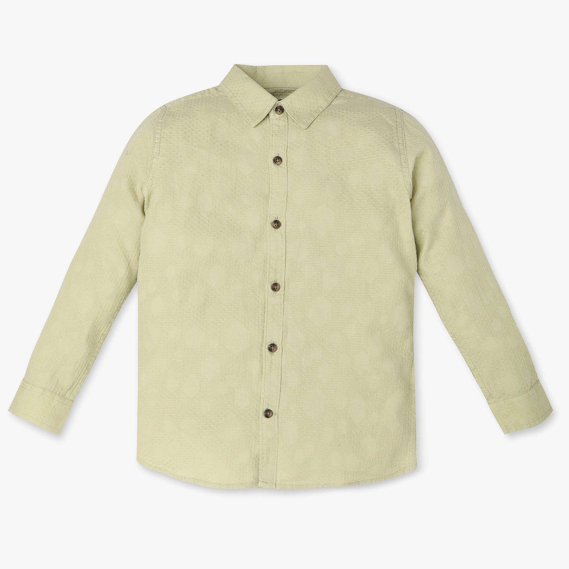 Boys Regular Fit Cut and Sew Shirt Collar Shirt