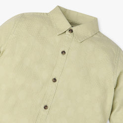 Boys Regular Fit Cut and Sew Shirt Collar Shirt