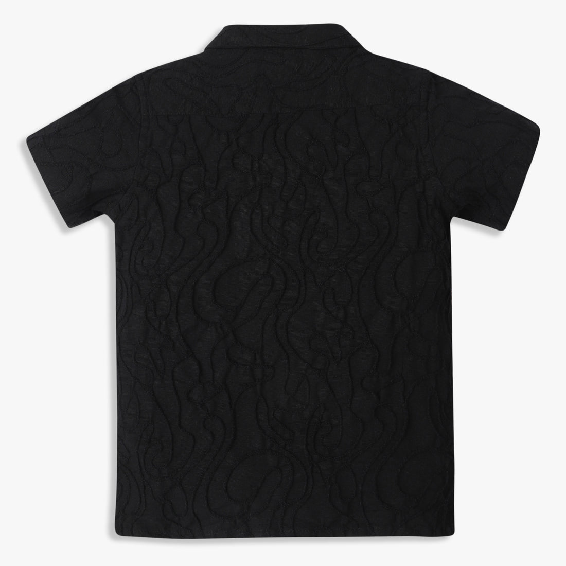 Boys Regular Fit Cut and Sew Camp Collar Shirt