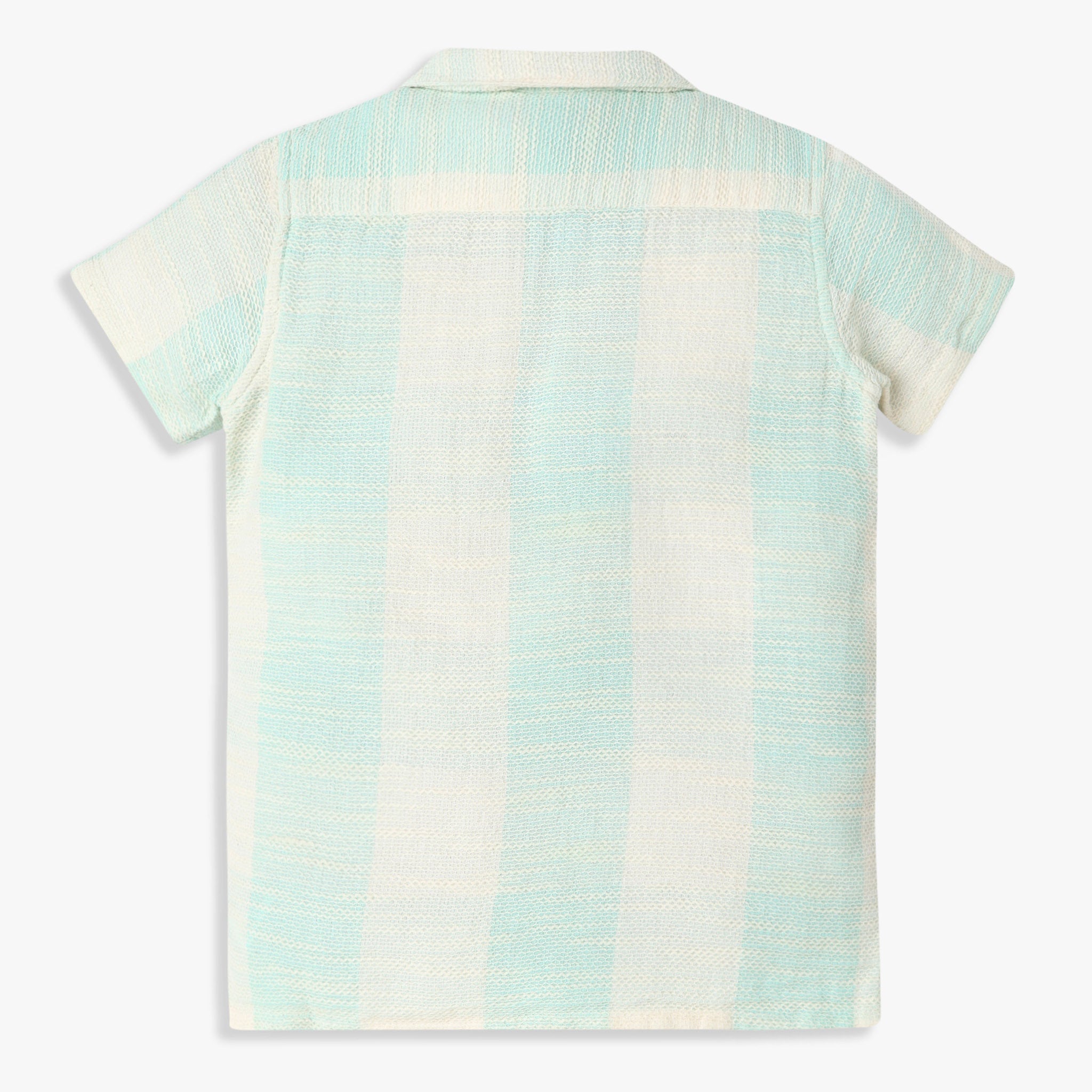 Boys Regular Fit Cut and Sew Camp Collar Shirt