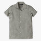 Boys Regular Fit Striped Camp Collar Shirt