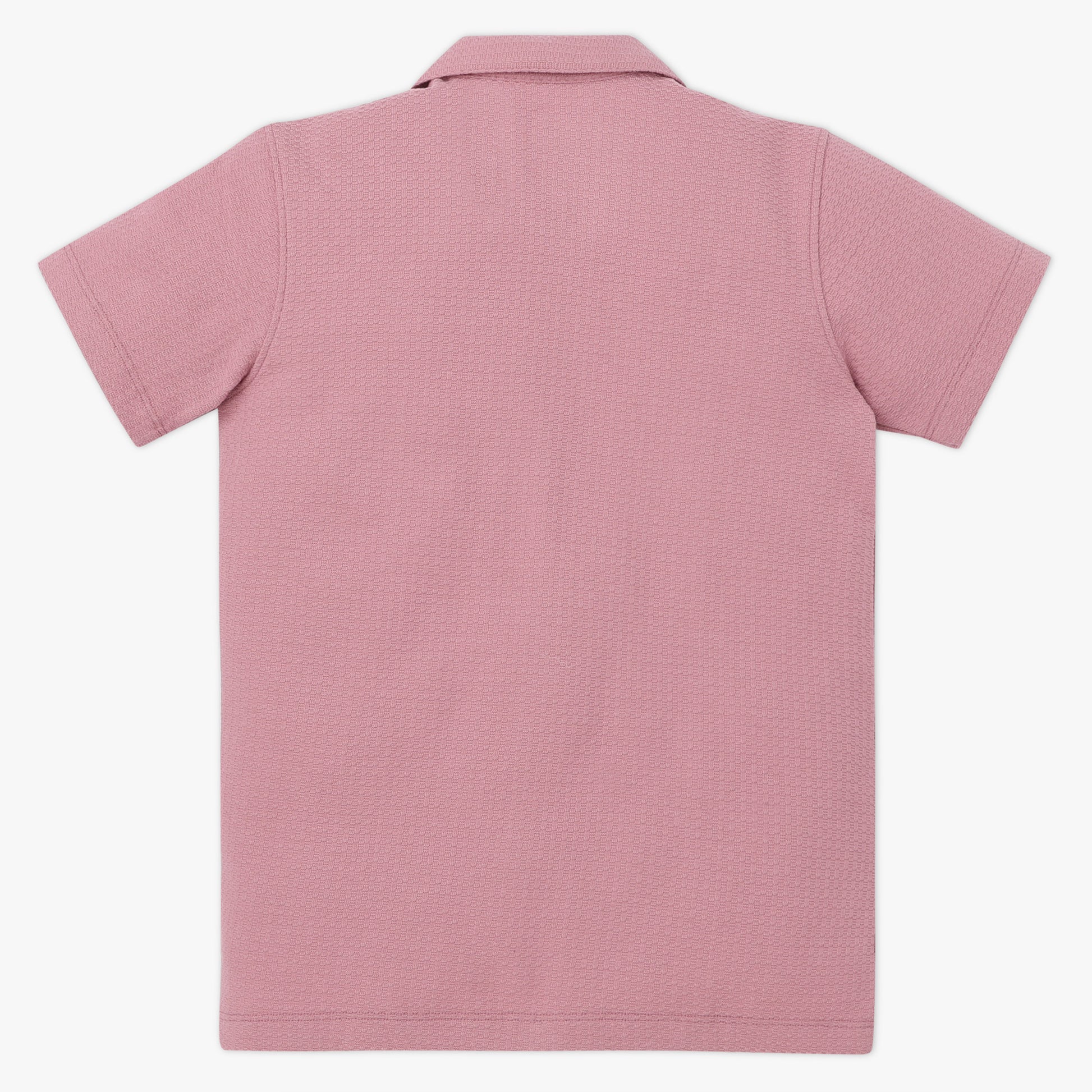 Boys Solid Lapel Collar Shirt