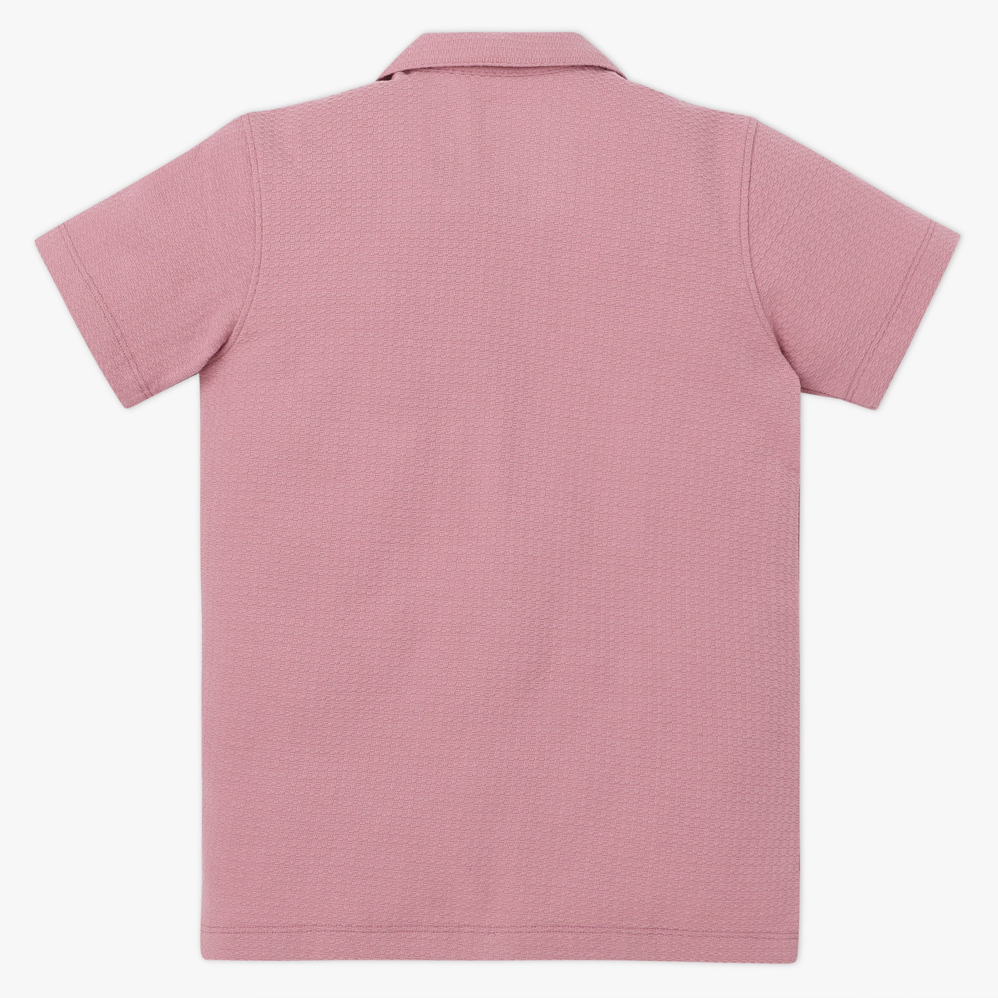 Boys Solid Lapel Collar Shirt