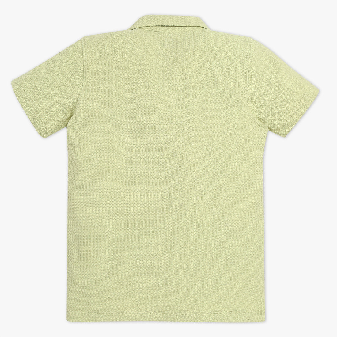Boys Solid Lapel Collar Shirt