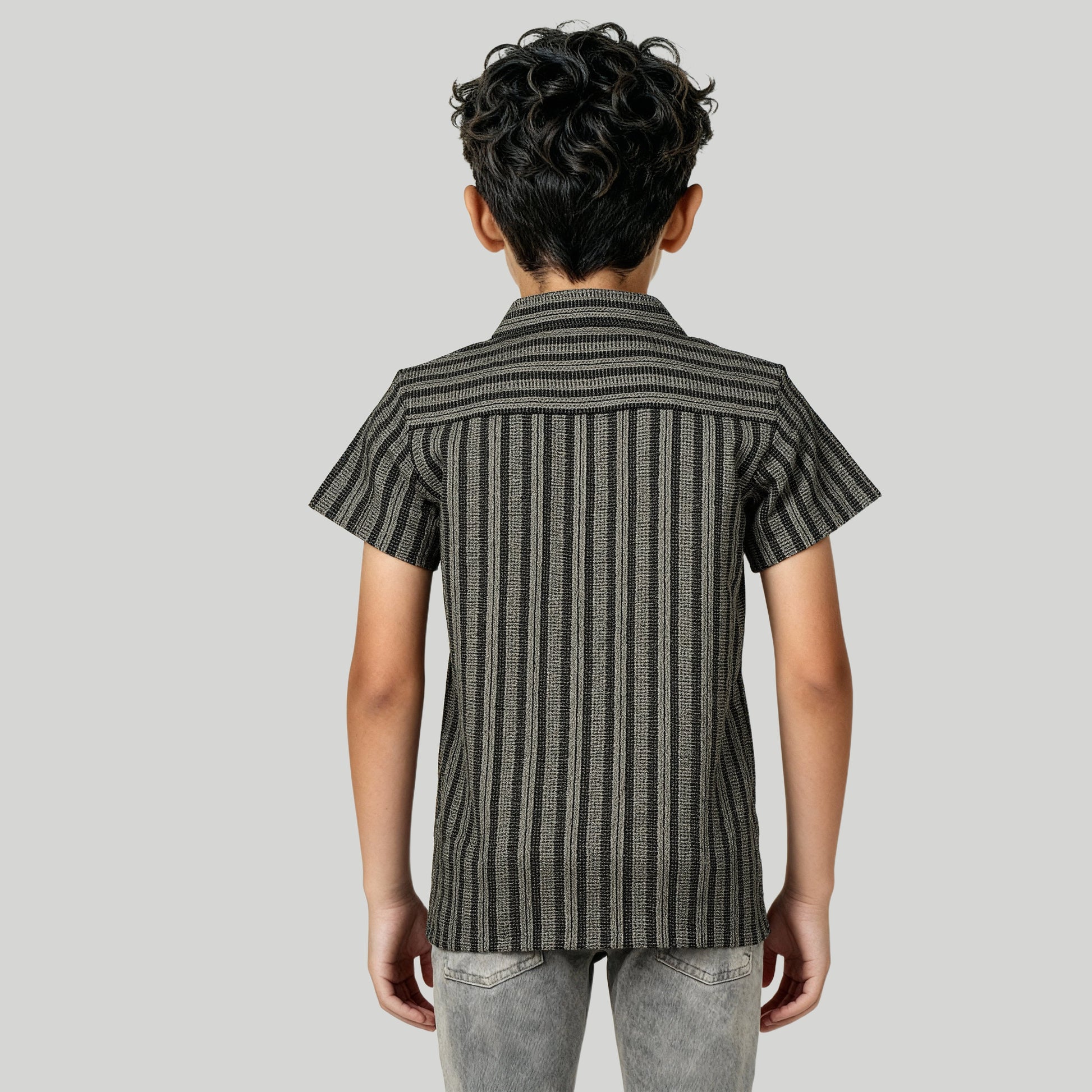Boys Striped Cuban Shirt