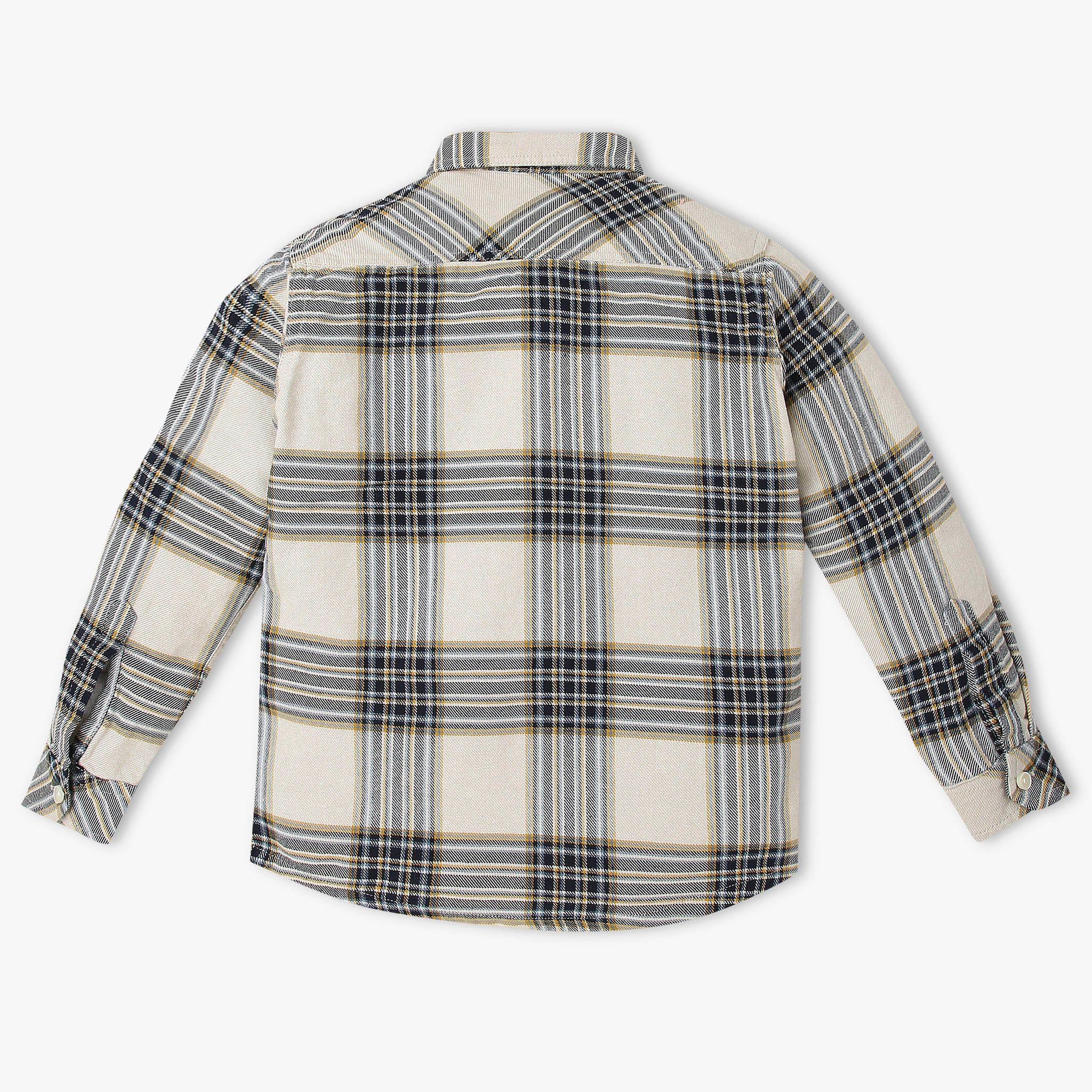 Boys Cotton Checkered Shirt