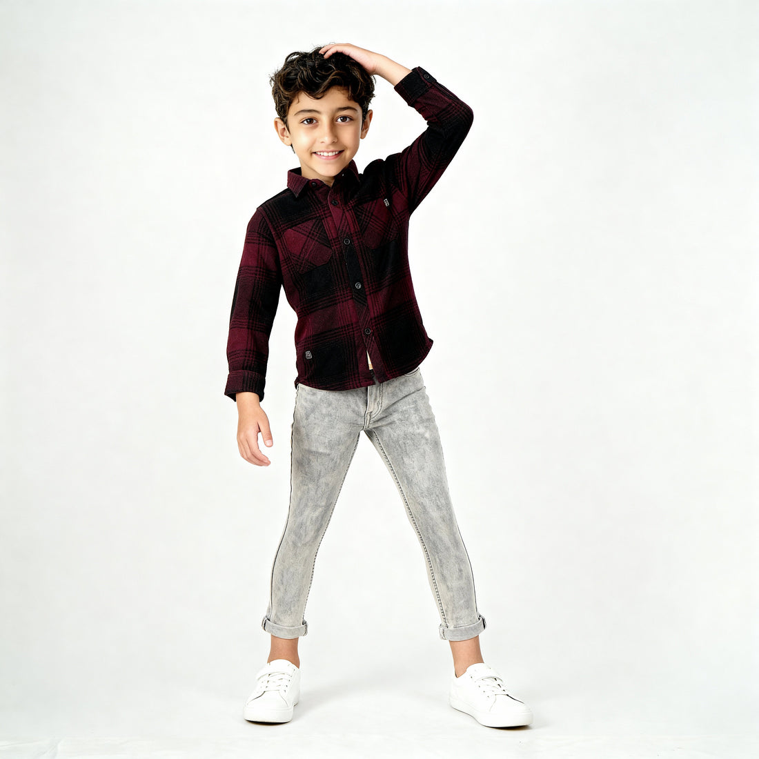 Boys Checkered Shaket