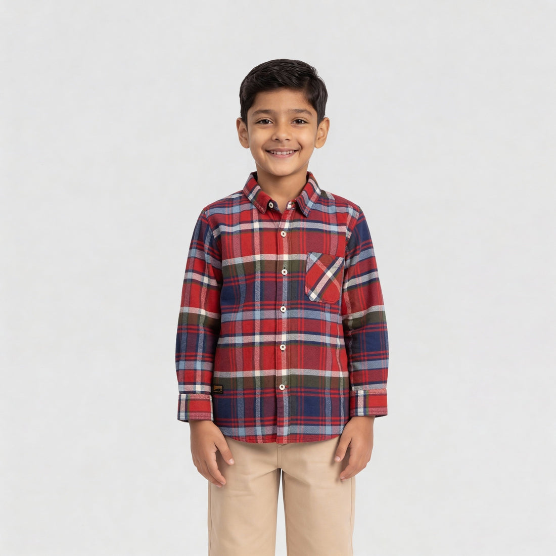 Boys Checkered Woven Shirt
