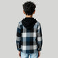 Boys Cotton Checkered Hoodie Shirt