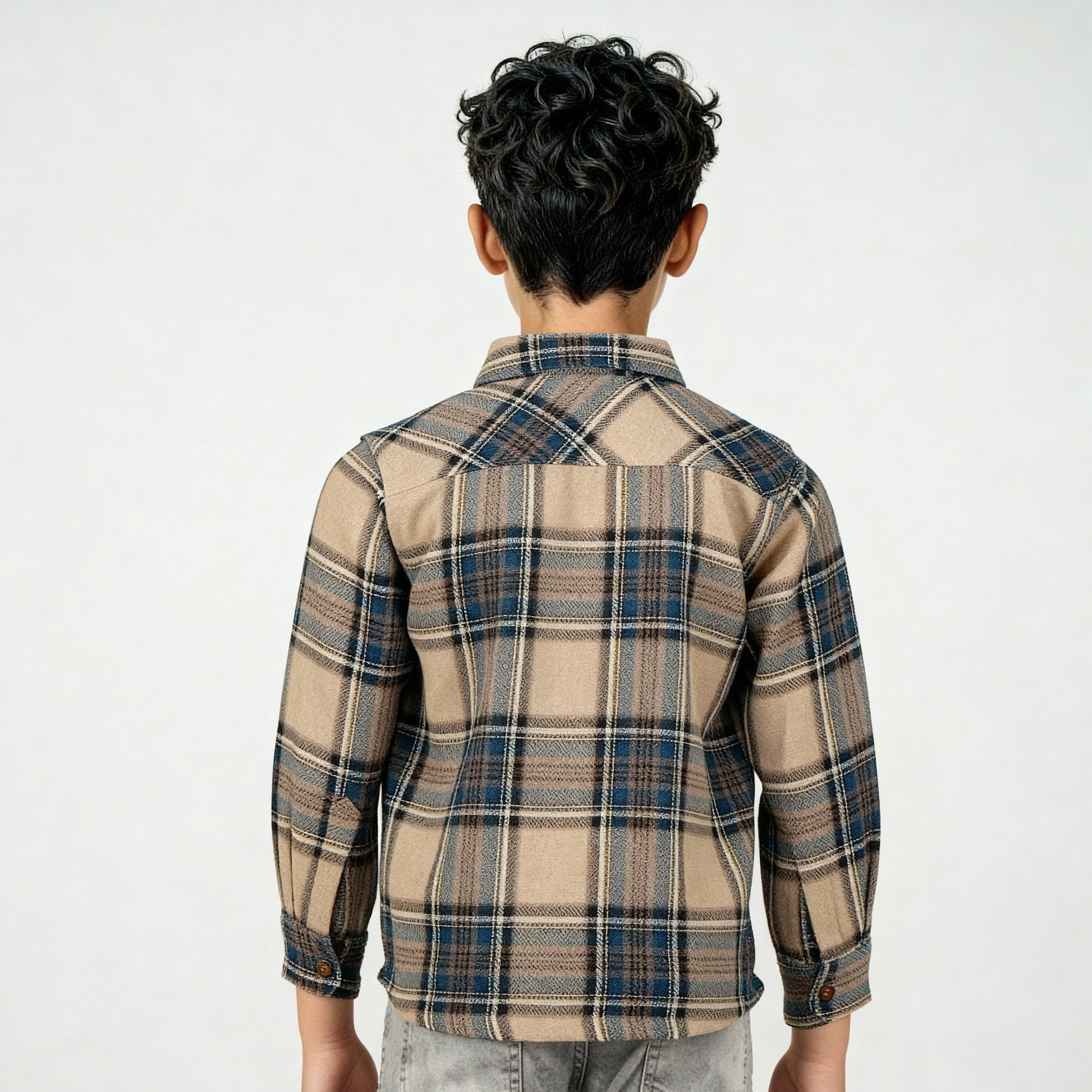 Boys Cotton Checkered Shaket
