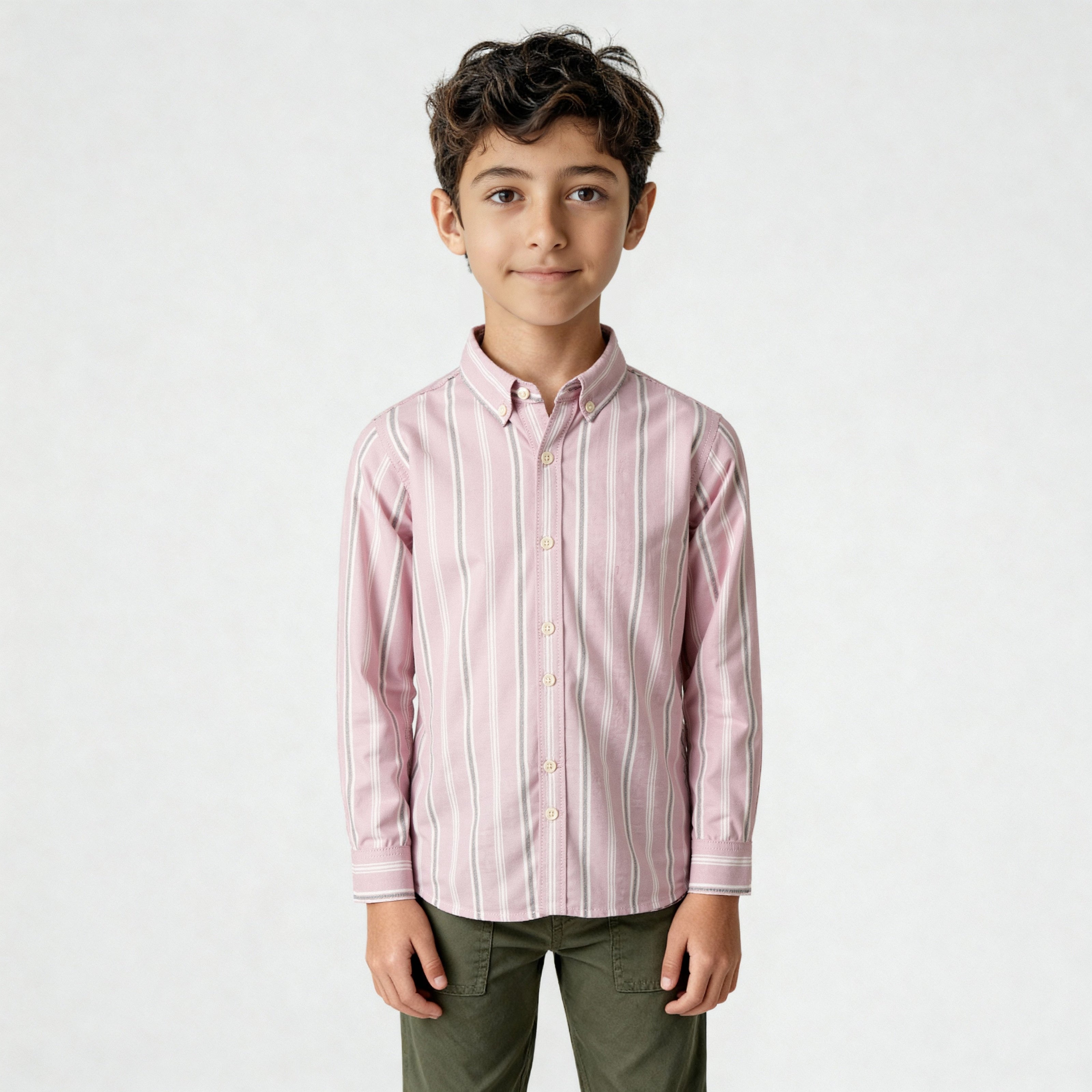Boys Cotton Striped Shirt