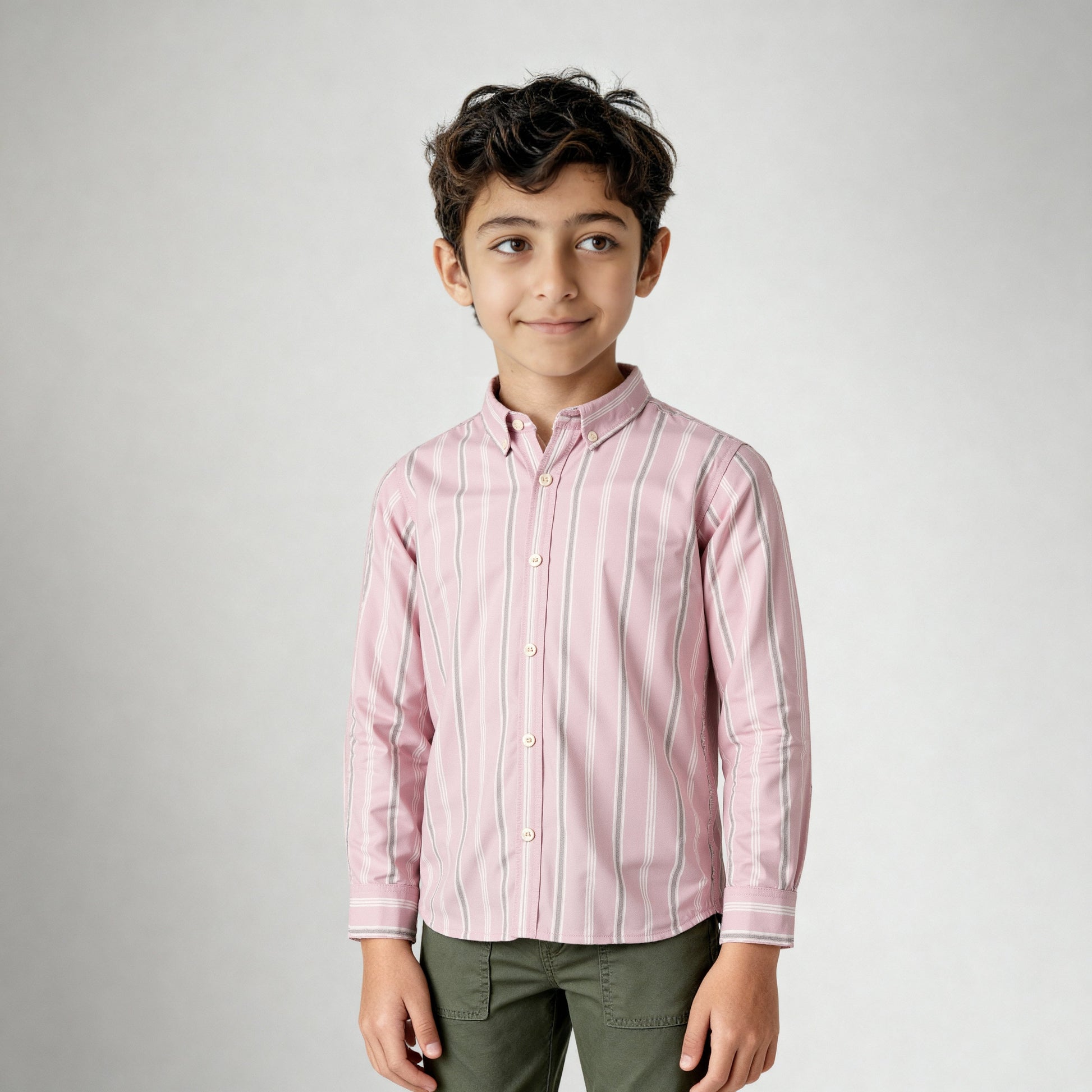Boys Cotton Striped Shirt