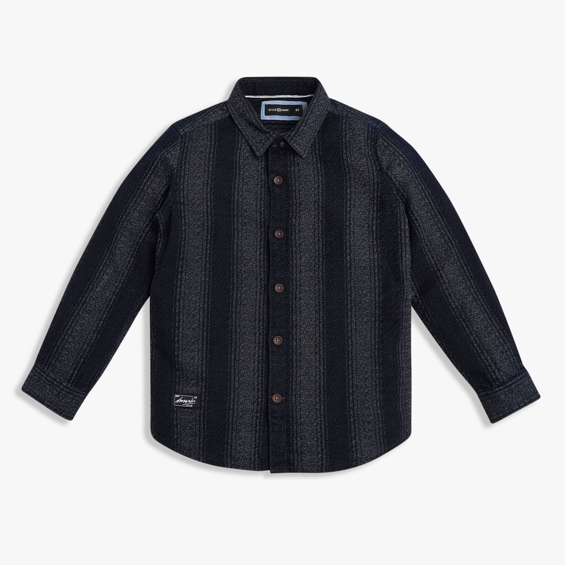 Boys Cotton Striped Shirt