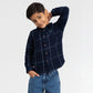Boys Cotton Checkered Shirt