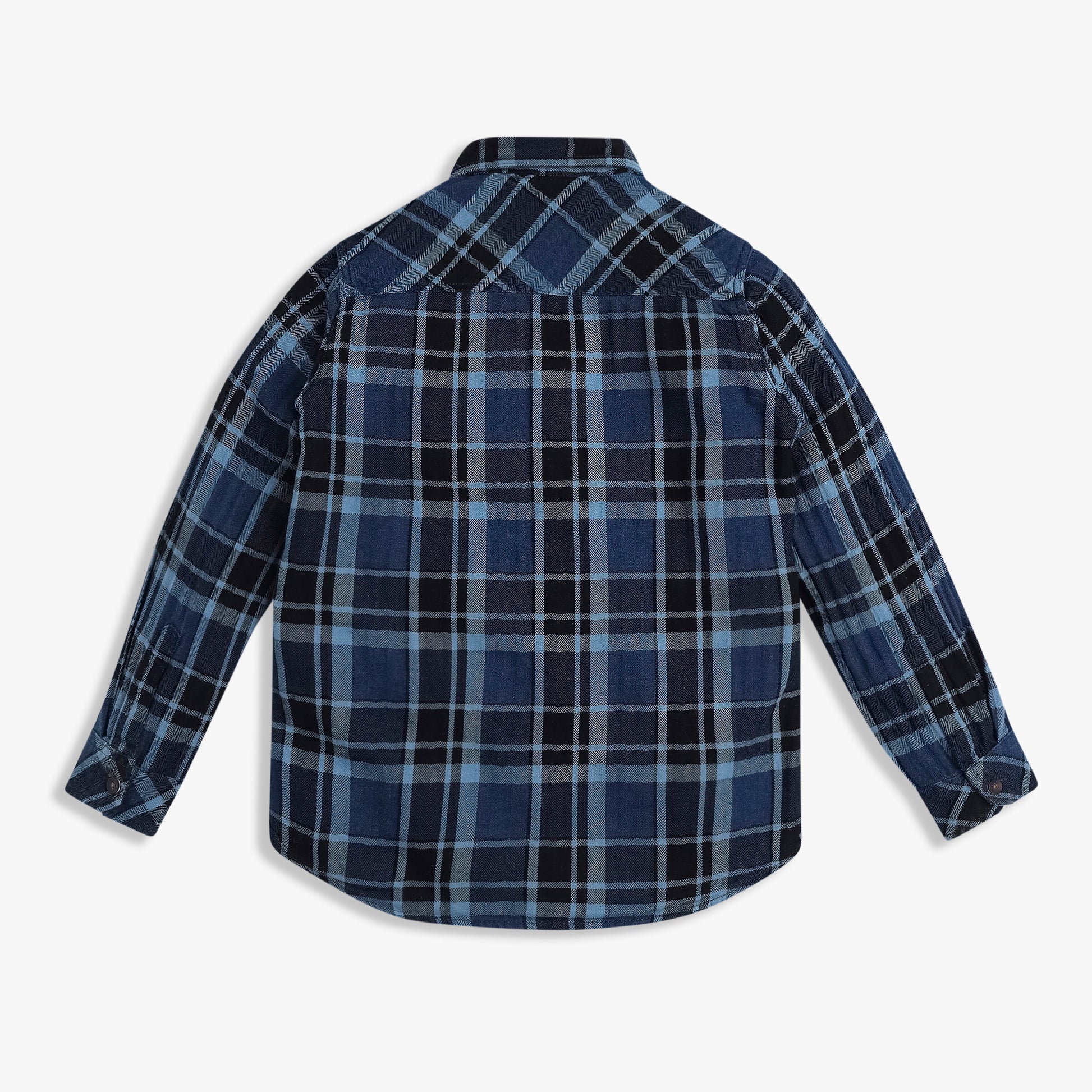 Boys Cotton Checkered Shirt