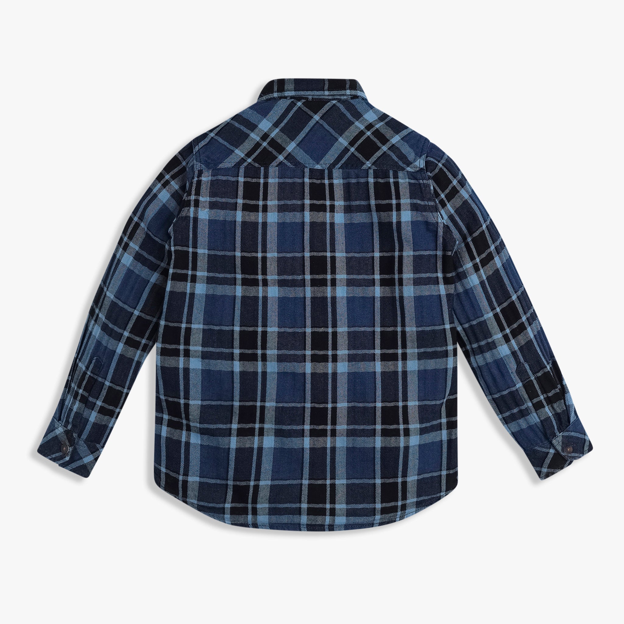 Boys Cotton Checkered Shirt