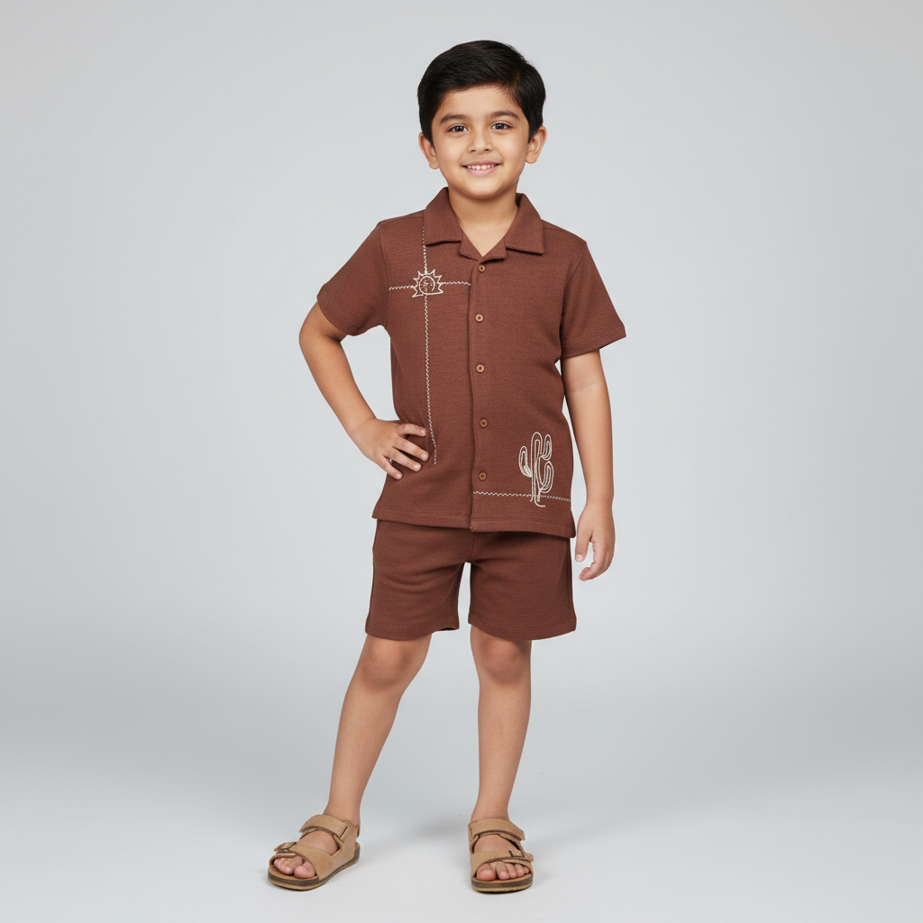 Boys Cotton Structured Shirt