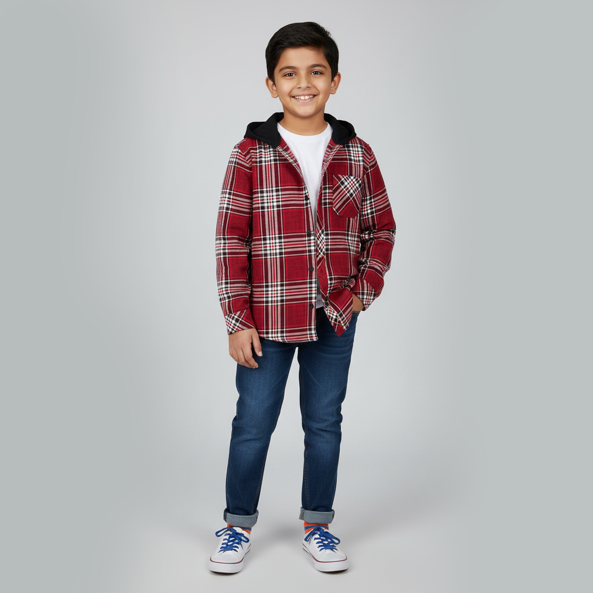 Boys Cotton Checkered Crusier Shirt