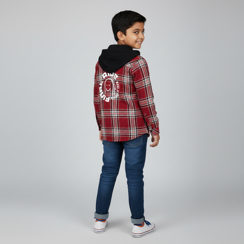 Boys Cotton Checkered Crusier Shirt