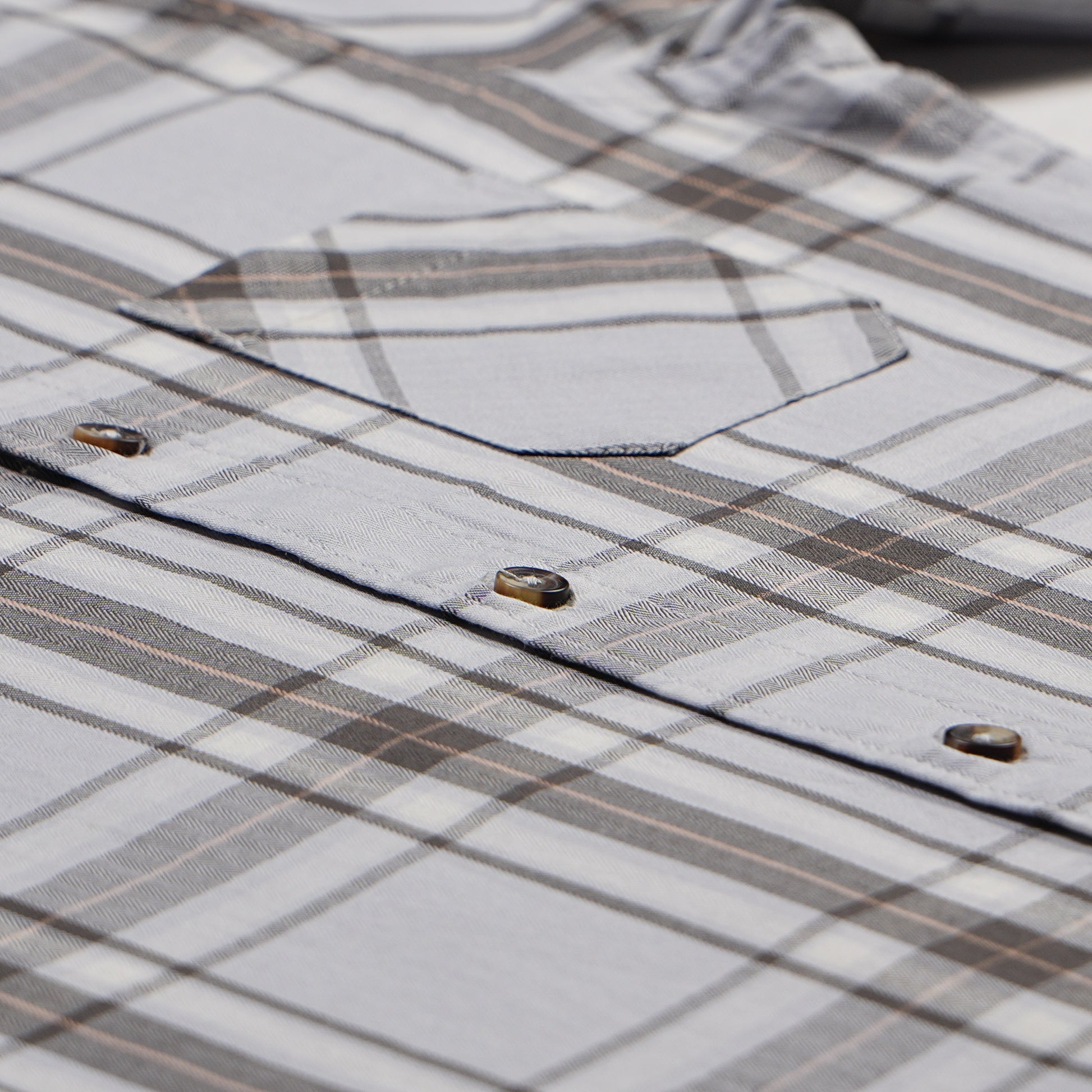 Boys Cotton Checkered Oxford Shirt