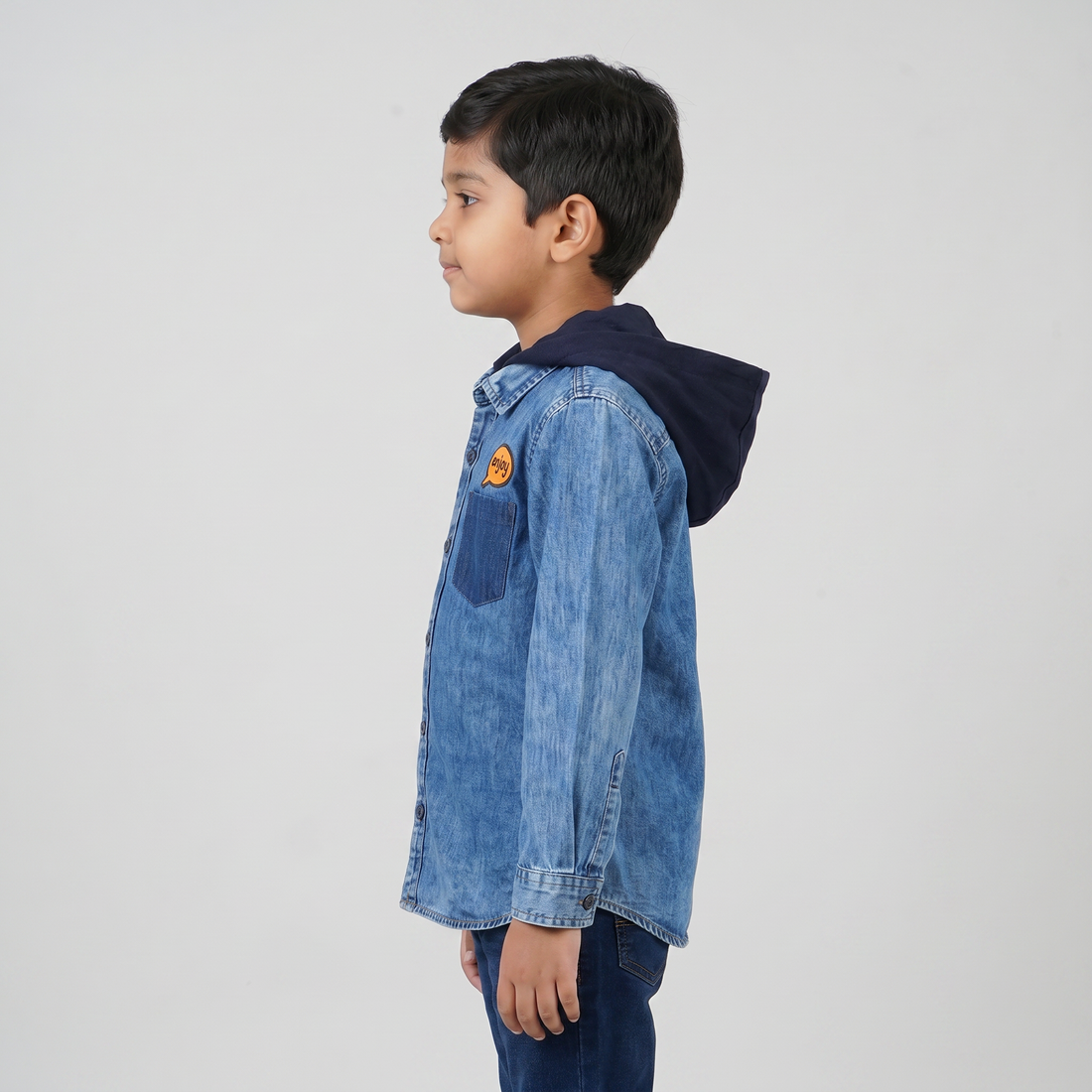 Boys Solid Hoodie Shirt