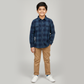 Boys Checkered Hoodie Shirt