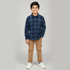 Boys Checkered Hoodie Shirt