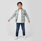 Boys Cotton Checkered Shirt