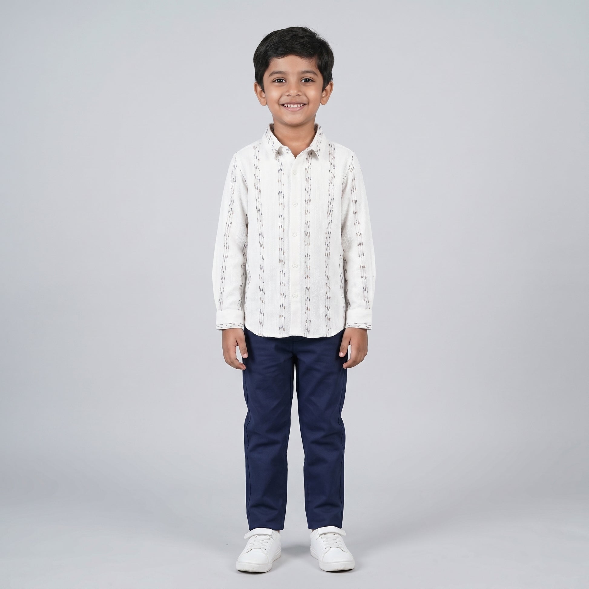 Boys Cotton Checkered Shirt
