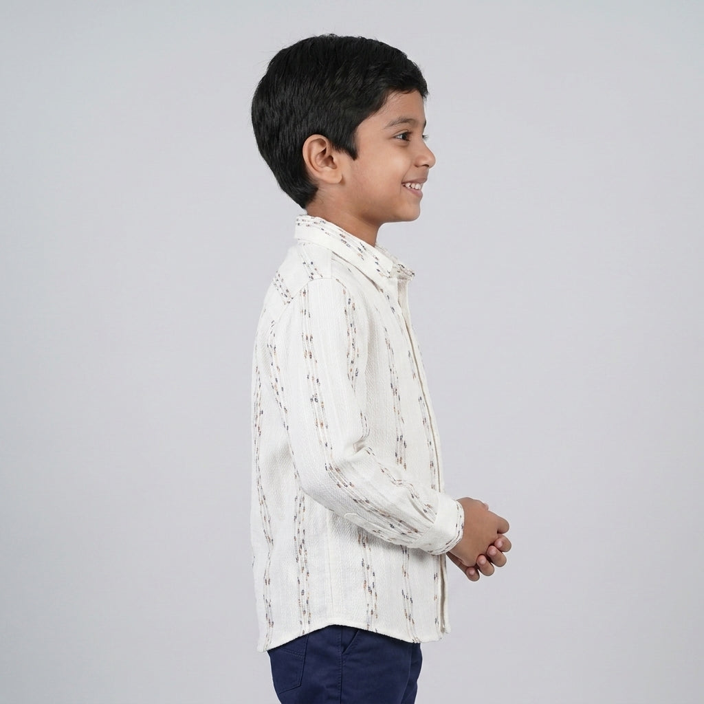Boys Cotton Checkered Shirt