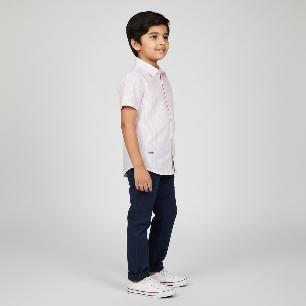 Boys Cotton Striped Shirt