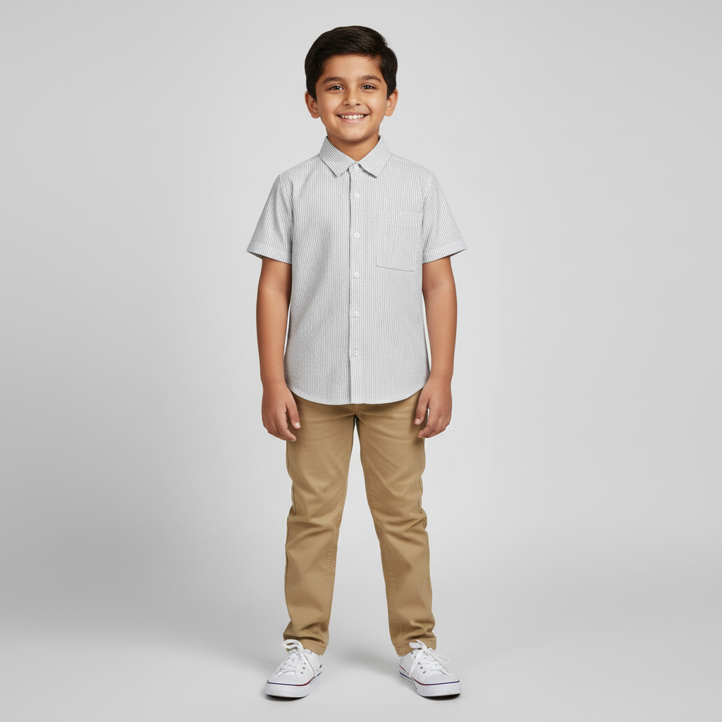 Boys Cotton Striped Shirt