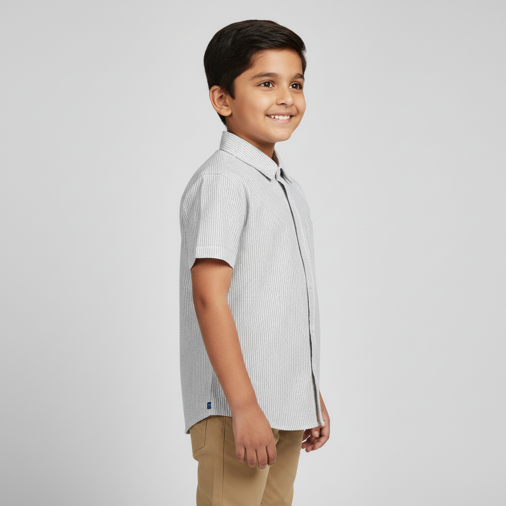 Boys Cotton Striped Shirt