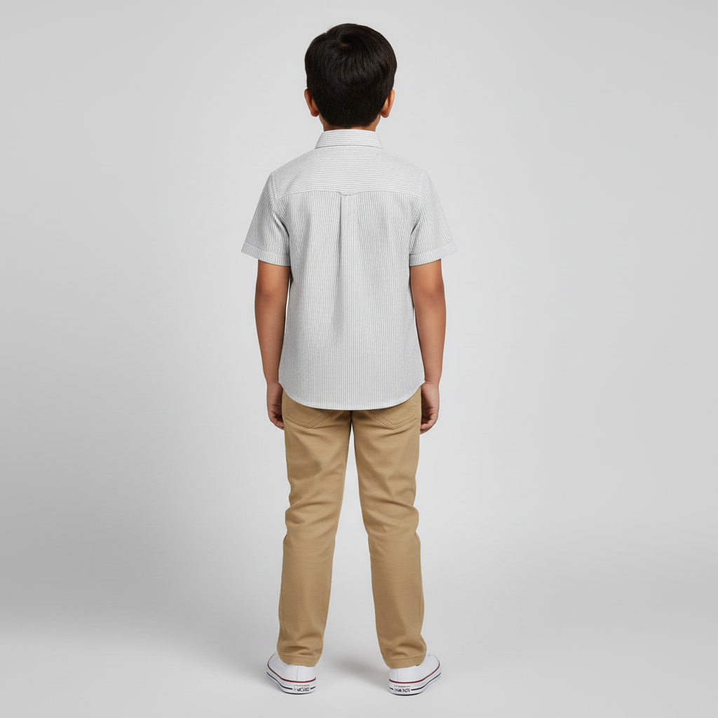 Boys Cotton Striped Shirt