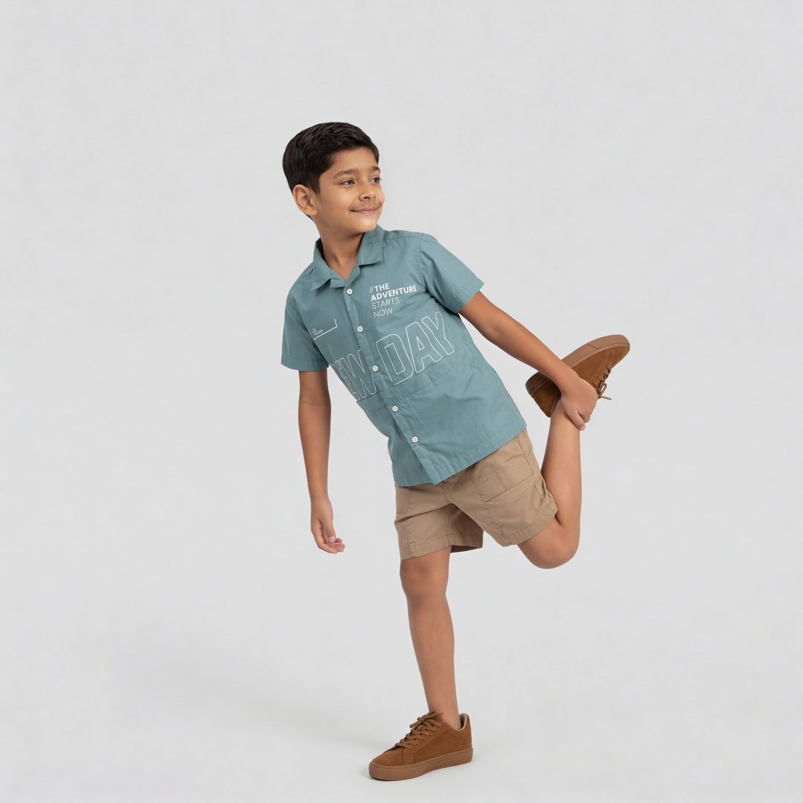 Boys Cotton Camp Collar Street Crew