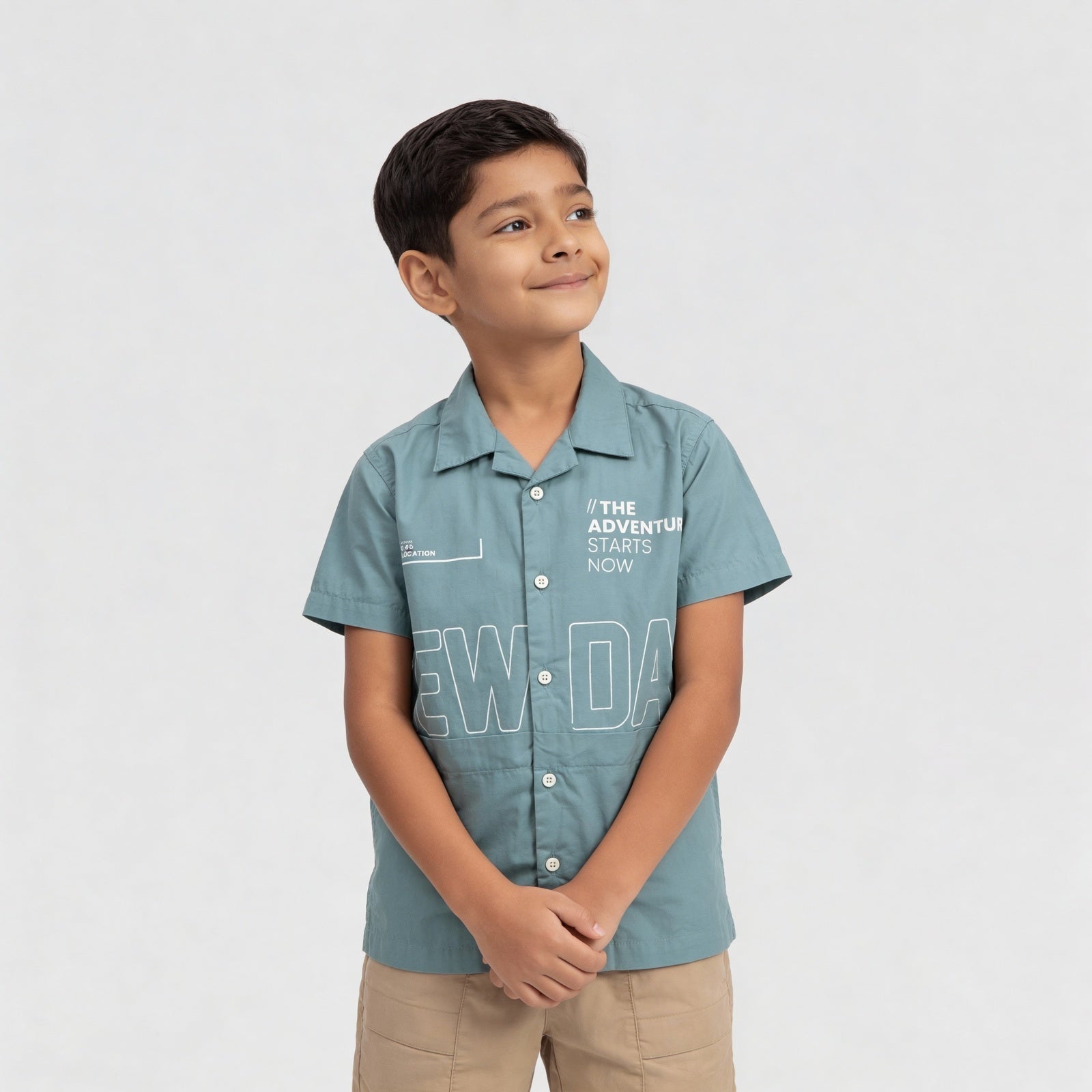Boys Cotton Camp Collar Street Crew