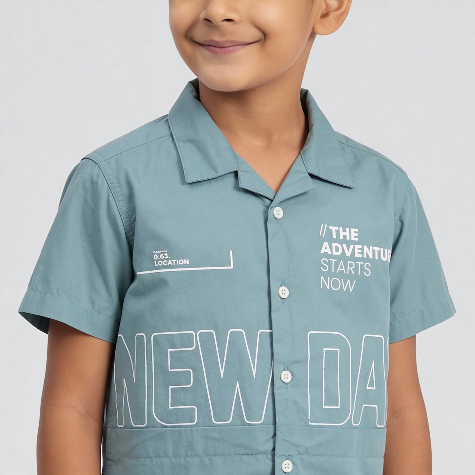 Boys Cotton Camp Collar Street Crew