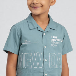Boys Cotton Camp Collar Street Crew