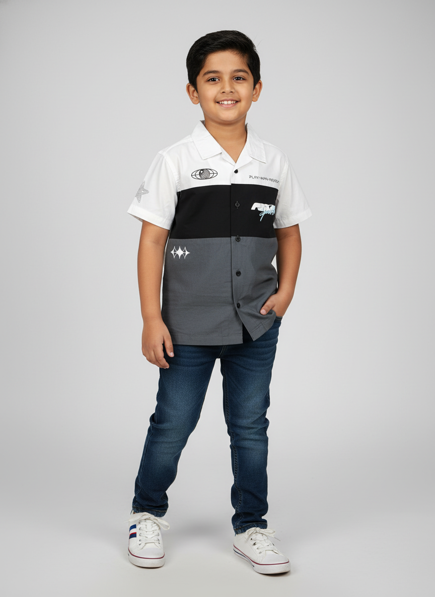 Boys Cotton Cut And Sew Shirt