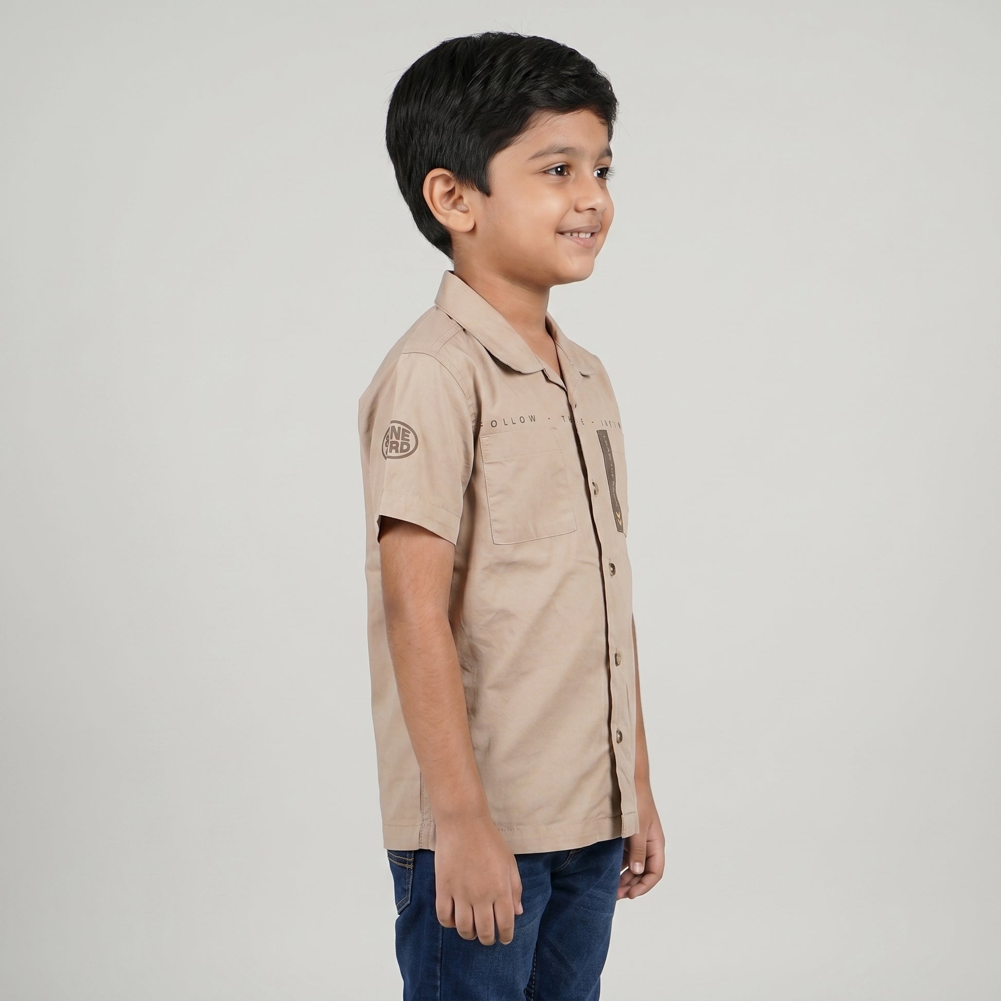 Boys Cotton Printed Shirt