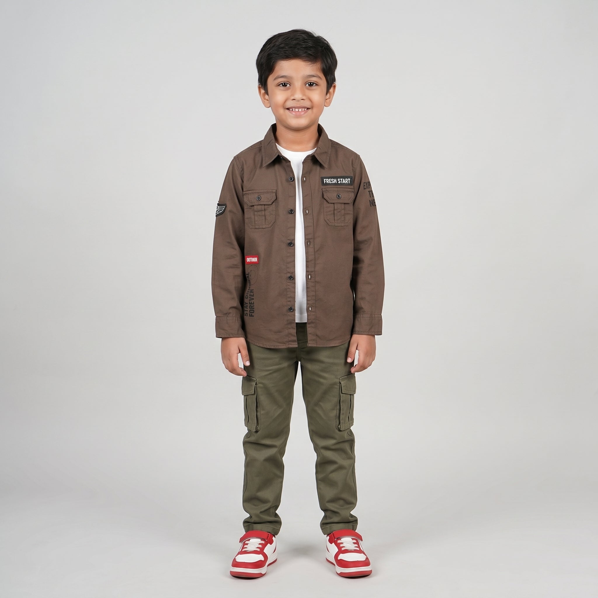 Boys Cotton Solid Shirt