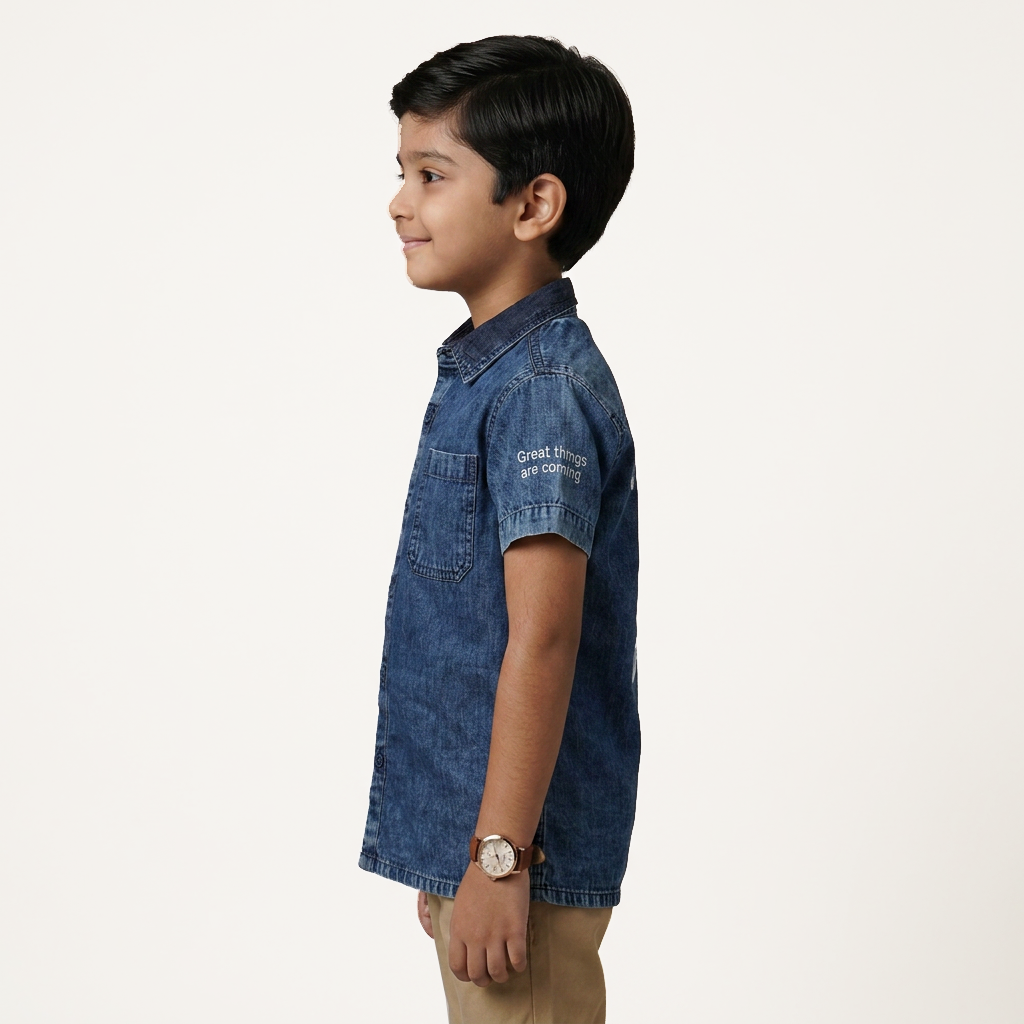 Boys Cotton Denim Shirt