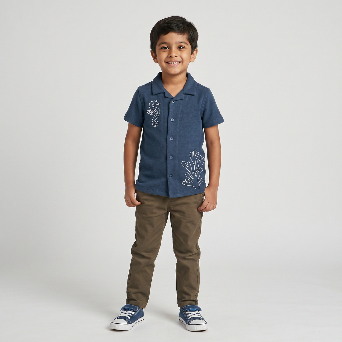 Boys Cotton Structured Shirt