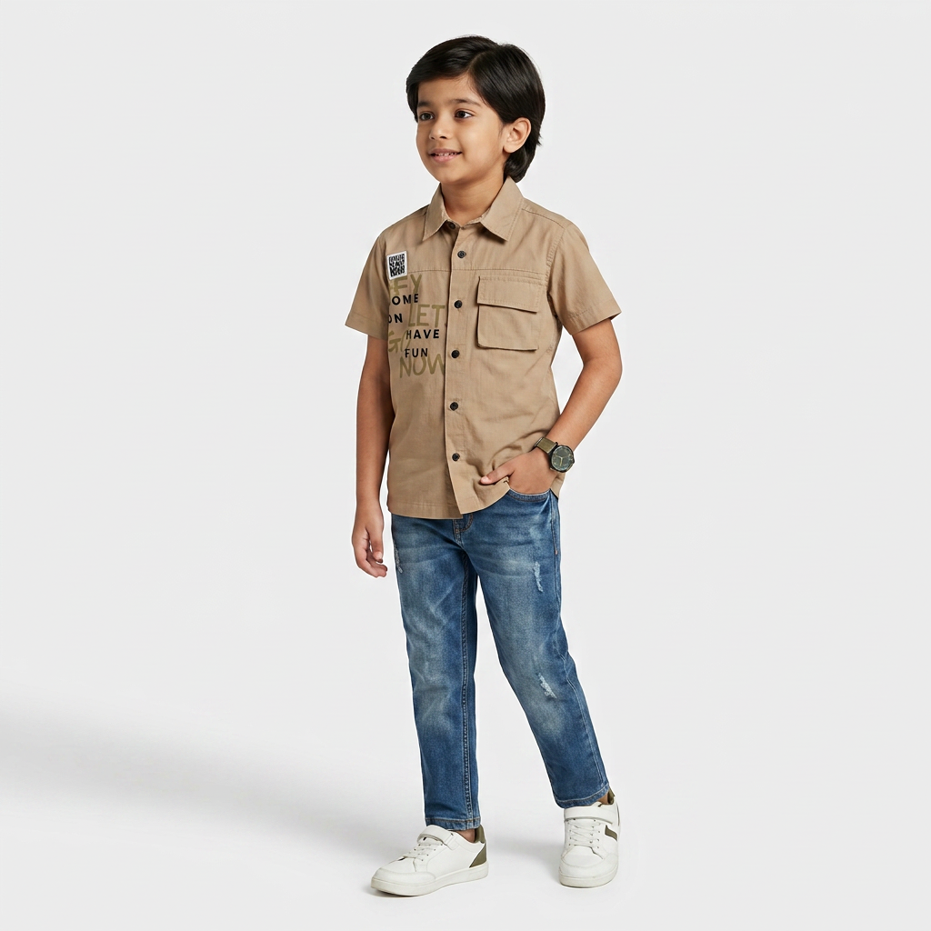 Boys Cotton Graphic Shirt