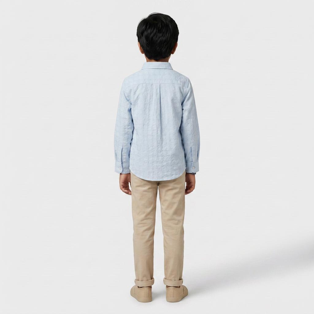 Boys Cotton Checkered Shirt